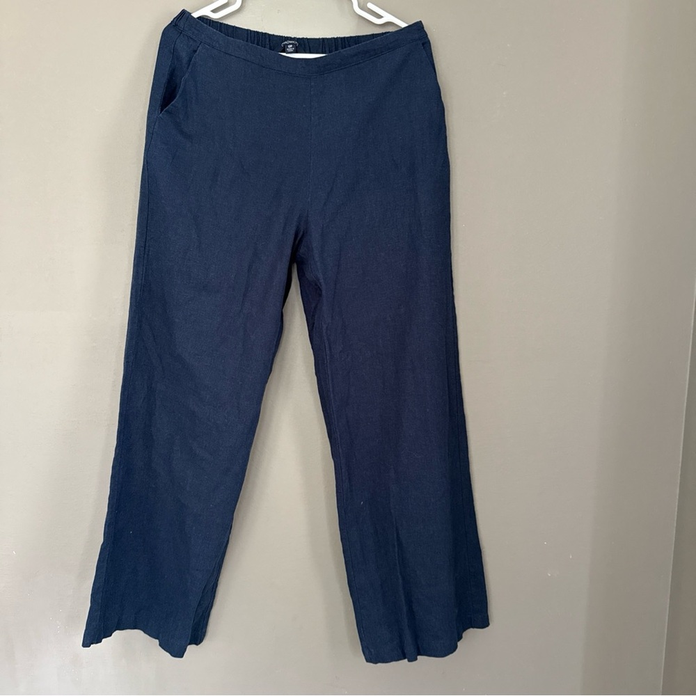 Chadwicks Dark Blue Trousers linen blend